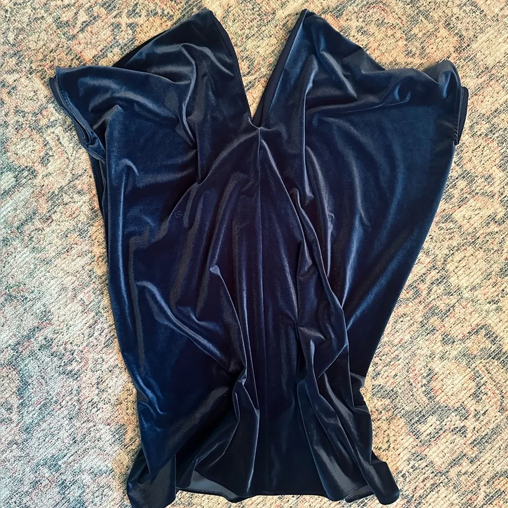 Corey Lynn Calter Anthropologie Blue Velvet Dress - Picture 4 of 7